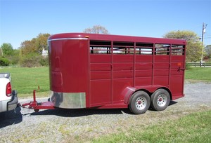 Remorques pour chevaux Calico 2024, 6' x 16' avec une hauteur de carrosserie de 7', remorque pour bétail, charge utile totale de 7000 lb, double essieu, caisse en cage, meilleur prix - Product Image 6