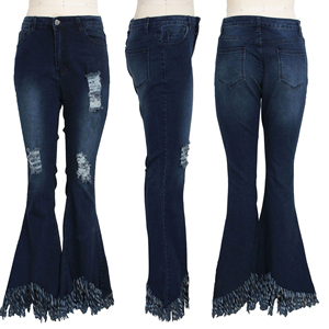 Jeans à jambes larges pour femmes, coupe droite rétro, jeans larges, vêtements décontractés sexy, jeans pour femmes, pantalon déchiré, respirant, OEM - Product Image 4