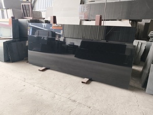 Plaques de granit noir poli, flammé et martelé, personnalisées, épaisseurs 20, 30, <span class=keywords><strong>40</strong></span>, 50 mm, dalles de granit noir fusionné pour comptoir de salle de bain - Product Image 3