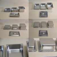 Bac de table vapeur demi-taille style américain, bac GN multifonction en acier inoxydable pour hôtel, vente directe usine, personnalisable