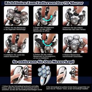 Tondeuse Électrique Rechargeable Sans Fil pour Hommes IPX7, Kit de Rasage avec Têtes de Rechange, Tondeuse à Barbe et Nez pour le Corps - Product Image 2