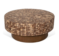Table basse en bois de coquille de noix de coco au design moderne nouveauté article de décoration intérieure pour meubles de salon du Vietnam tables console
