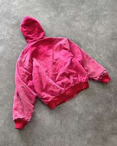 Wholesale 100% Cotton French Terry Hoodie XL Size Heavyweight 500 Gsm Distressed Sun Faded Vintage Acid Wash Embroidered - Product Image 2