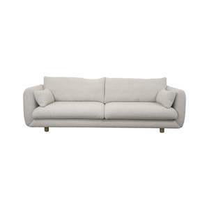 Bloom 3-Seater Chesterfield <b>Sofa</b> Square PU Teak <b>Legs</b> Washable Upholstered Loveseat <b>for</b> Living Rooms Featuring Square Boucle - Product Image 1