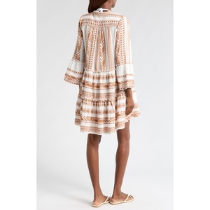 Elan Small Grecian White/Black Cover-Up Dress, Elegante Accessorio per Costumi da Bagno - Product Image 2