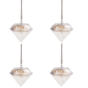 LAMPE SOLAIRE JARDIN DIADEME Diamanté, ensemble de 4 luminaires suspendus décoratifs - Product Image 4