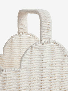 Cesta de papel de nube exquisita, cesto de almacenamiento hecho a mano, cesta organizadora en forma de nube de papel Natural para decoración de habitación de niños y guardería - Product Image 3