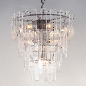 El lámpara colgante Warren de 12 luces es una llamativa lámpara de techo de lujo con múltiples luces. - Product Image 3