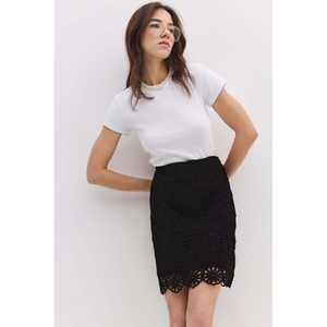 Casual Lined <b>Mini</b> <b>Skirt</b> <b>Pleats</b> Spandex Nonwoven Cotton Above Knee Spring Season Mega Merchant - Product Image 1