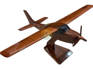 Modèle d'avion en bois Cessna 150/172/210 à l'échelle, fabriqué au Vietnam/Modèles d'hélicoptères de bureau en bois d'acajou à l'échelle au Vietnam - Product Image 5