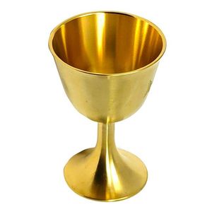 Copa de Vino Medieval de Estilo Antiguo, Dorada, con Piedras, Hecha a Mano, de Acero Inoxidable y Peltre, con Tallo Largo, Ecológica, Duradera, para Bodas - Product Image 3