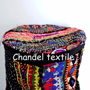 Banjara เสื่อโยคะ unisex กระเป๋าผ้าฝ้ายปักลายทำด้วยมือลายวินเทจมีซิปรูดลำตัวโลโก้กระเป๋าถือ - Product Image 3