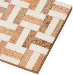 Posavasos de nogal con incrustaciones de hueso tradicionales hechos a mano, alfombrillas decorativas artesanales para bebidas para espacios de vida elegantes - Product Image 4