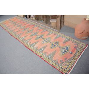 Vintage Turkish Classic Style Oversized Wool Area Rug Orange Yellow Patchwork Design Latex for Teen Living Room 330 X 1260ft - Product Image 2