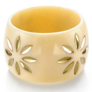 High-Quality Black & <b>White</b> Resin Carving Bangle for Girls & Women <b>Bracelets</b> & Bangles - Product Image 3