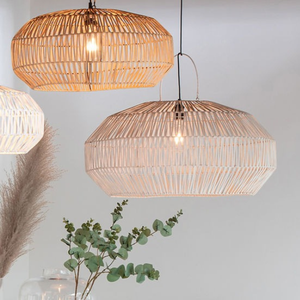 Wholesale Handcrafted Traditional Rattan Pendant Light with Bamboo Design Eco-Friendly Light Covers for Home Office - Product Image 1