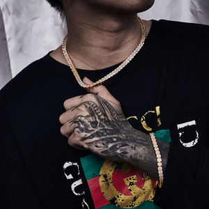 Luxury Bridal Gold Tennis Diamond Bracelet with <b>Charms</b>-Gift OEM - Product Image 2