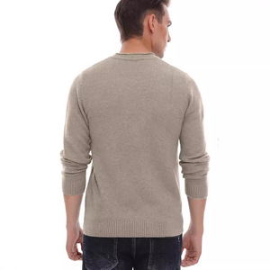 Pull en tricot à col rond en câble de pêcheur pour homme, en coton 100%, à manches longues, personnalisé pour la saison hivernale, vente en gros - Product Image 2