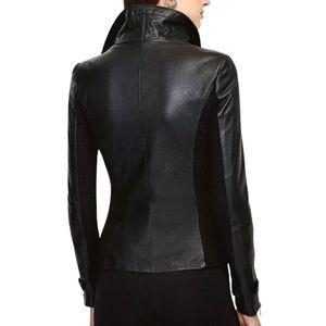 Veste en cuir véritable pour femme, respirante et de haute qualité |   Vêtements d'extérieur décontractés à la mode, veste pour femmes avec fermeture éclair sur le devant, nouveau modèle en gros - Product Image 2