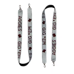 Sac à main brodé Aggies Gig Em avec bandoulière rectangulaire en polyester durable - Product Image 1