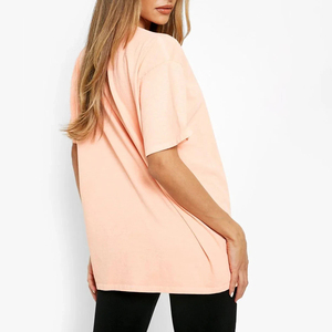 Vêtements d'été, nouvelle mode féminine, t-shirt oversize streetwear, 100% coton respirant, prix bas, faible MOQ, vente directe d'usine - Product Image 2