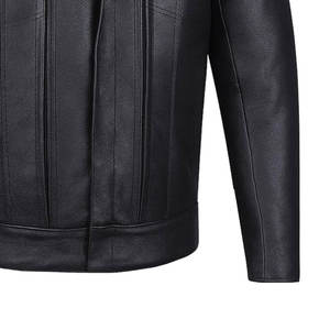 2025 Chaqueta de cuero para hombre de último estilo del fabricante de Pakistán Servicio OEM ecológico con cuello levantado para primavera OEM - Product Image 6