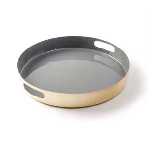 เครื่องใช้บนโต๊ะอาหารถาดไม้วอลนัทตกแต่งร้านอาหารของโรงแรมถาดกลม - Product Image 2