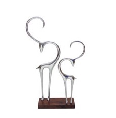 Sculpture abstraite en métal aluminium de qualité supérieure FACE décoration intérieure statue d'art moderne pour intérieurs de luxe et bureaux élégants - Product Image 5