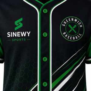 Maillot de baseball pour homme SINEWY SPORTS, broderie imprimée, évacuation de l'humidité, 100% polyester, manches courtes, coupe personnalisée, grande taille - Product Image 4