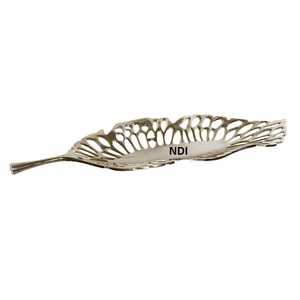 Bandeja de Metal con Acabado de Níquel Decorativo Hecho a Mano para Café o Cantina, Vajilla, Bandejas para Servir Café - Product Image 2