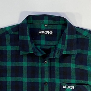 Chemise en flanelle à carreaux vintage 100 % coton coupe ample avec étiquette personnalisée pour motard, réduction en gros - Product Image 2