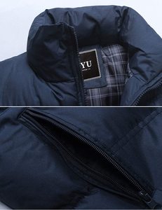 Gran oferta, chaqueta acolchada de invierno de talla grande para hombre, capucha con decoración de piel, cierre de cremallera, chaleco sin mangas acolchado negro impermeable - Product Image 4