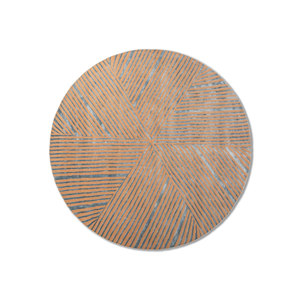 Tapis géométriques Azalea noués à la main en laine et soie de bambou, rouge et orange, AIWB-3086, pour salon, chambre à coucher, motif rectangulaire - Product Image 1