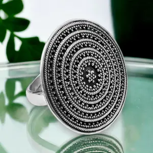 Adjustable oxidised artisan rings party wear jewellery 925 sterling silver rings handmade jewelry wholesale suppliers