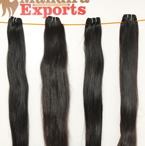 Venta al por mayor barato 100% Virgen indio extensiones de cabello de doble trama vendedor de color negro suelto de onda profunda 8 pulgadas de pelo natural recto - Product Image 4