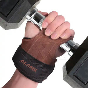 มือจับยกน้ำหนักหนังวัวสำหรับออกกำลังกายและยิมใช้ได้ทั้งชายและหญิงปรับแต่งโลโก้ได้ - Product Image 6