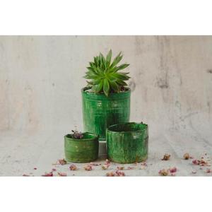 Tazón de Cerámica Artesanal Marroquí Tamegroute con Esmalte Verde, Artesanía Bereber Vintage, Decoración para el Hogar, Regalo - Product Image 1