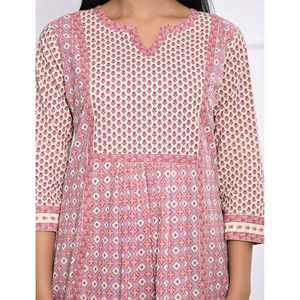 Vestido de Algodón Rosa Estampado, Elegante y Formal para Fiesta, Tallas XS-5XL, Uso Diario Informal, Suministro ODM, Transpirable, Cintura Natural, Largo hasta el Suelo - Product Image 2