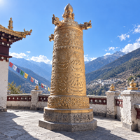 Pilier totem culturel en cuivre avec relief en creux pour les projets de places publiques extérieures, de zones scéniques et de paysages emblématiques