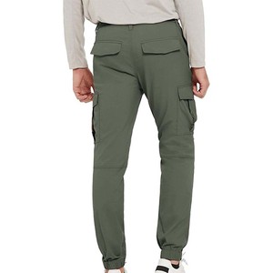 กางเกงคาร์โก้เข้ารูปเอวกลางสำหรับผู้ชายกางเกงทำงานลำลองกลางแจ้งระบายอากาศได้ดี - Product Image 3