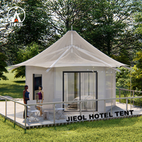 Carpa de Hotel Glamping Espaciosa para Exteriores con Tela de PVDF - Estructura de Acero Ecológica de Alta Calidad y Tamaños Personalizables