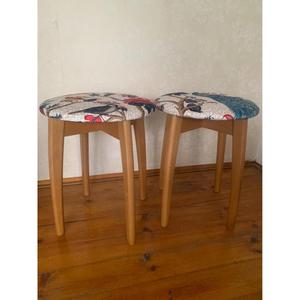 Taburete marroquí hecho a mano, puf otomano, cojín decorativo bohemio, reposapiés tradicional bereber, muebles para la sala de estar. - Product Image 1