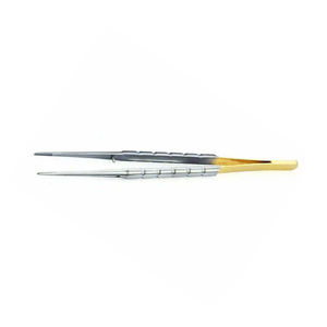 Pinzas de microcirugía Castroviejo doradas, instrumentos quirúrgicos dentales para cirugía menor y procedimientos oftalmológicos, de acero metálico, eléctricas. - Product Image 1