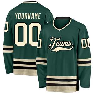Premium 100% Polyester Men's Ice Hockey Jersey Breathable Club Teamwear OEM ODM Custom Logo <b>Athletic</b> Uniform Manufacturer - Product Image 1