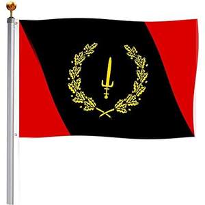 Lot de 2 drapeaux américains noirs du patrimoine national 3x5 pieds 1967, drapeaux épée avec en-tête en toile et 2 œillets en laiton pour voiture/mur extérieur USA TOP FLAGSINC - Product Image 6