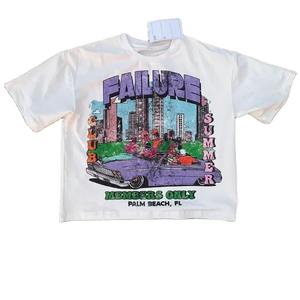 Factory Manufactured High Quality 100% Cotton Custom Logo Screen Printed 250 GSM <b>Crop</b> Boxy <b>Fit</b> <b>T</b>-<b>Shirt</b> - Product Image 5