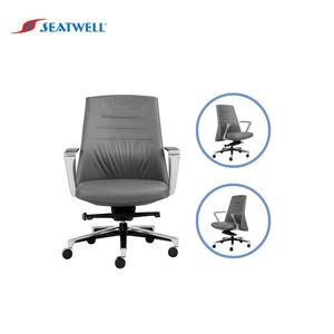 Chaise de bureau ergonomique moderne en cuir pour bureau, étude ou atelier - Product Image 1