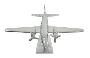 โมเดลเครื่องบินใบพัดพร้อมฐาน ขัดเงาอย่างดี ของตกแต่งงานฝีมือ เครื่องบินอลูมิเนียม ของขวัญส่งเสริมการขาย - Product Image 2