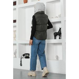 Gilet trench sans manches à capuche avec fermeture éclair, vêtement d'extérieur décontracté - Product Image 5