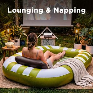 Hot Sale <b>Inflatable</b> Pool Lounger <b>Float</b> with Water Sprinkle Adult Floating Sun Tan Bed Blow Up Raft Water Mat with Pillow Gifts - Product Image 6